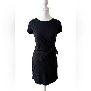 Wilfred Black Tie-Waist Dress | Aritzia | Soft Stretch | Size Small
